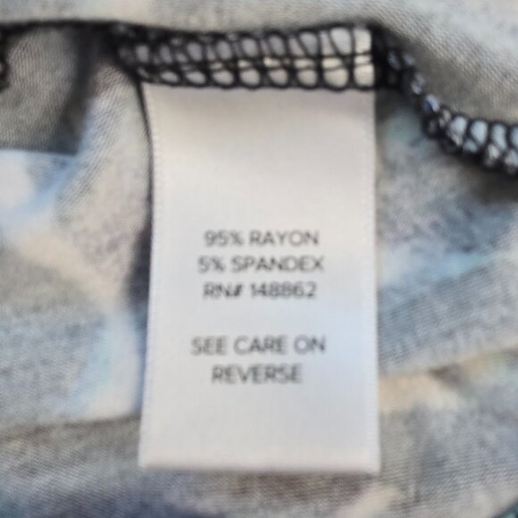 630-12 Torrid Super Soft Knit Floral Babydoll Blue Off Shoulder Top Size 1 (14/1 - Picture 13 of 14